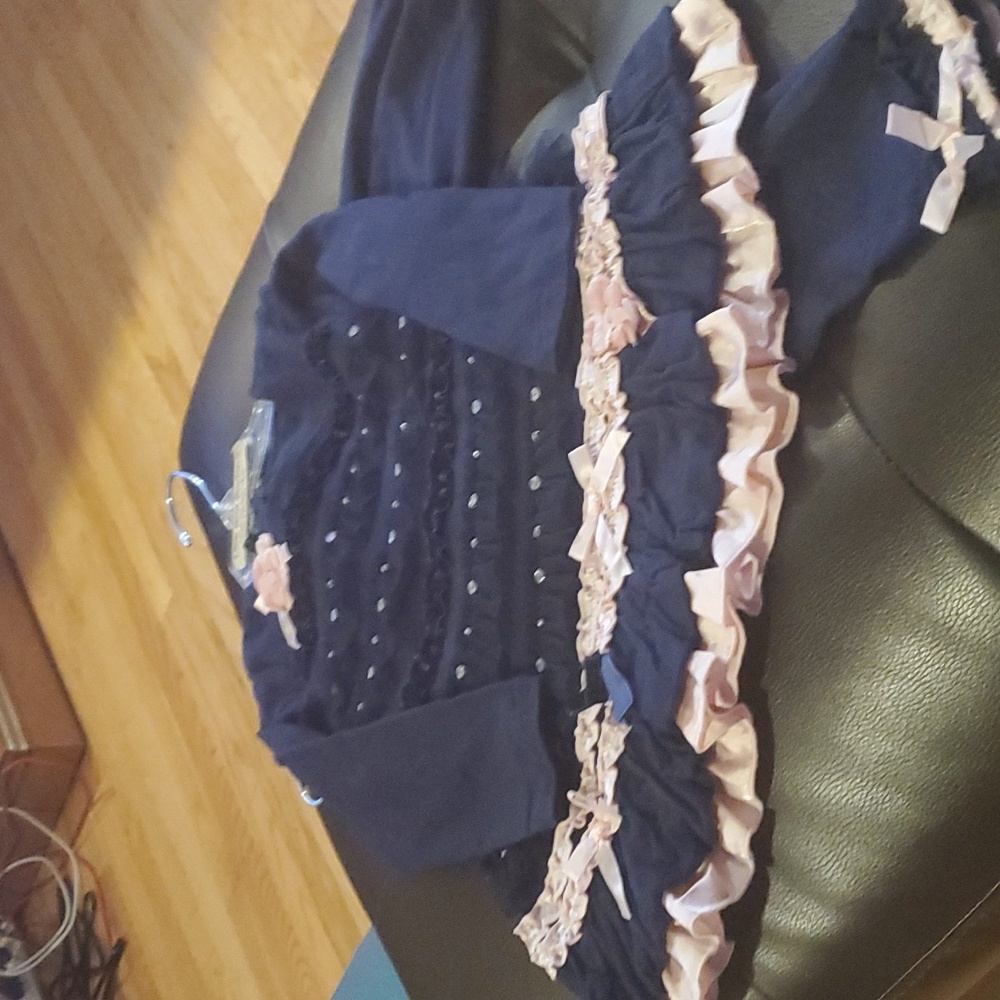 Biscorti 2 piece set navy & pink sz 24 months